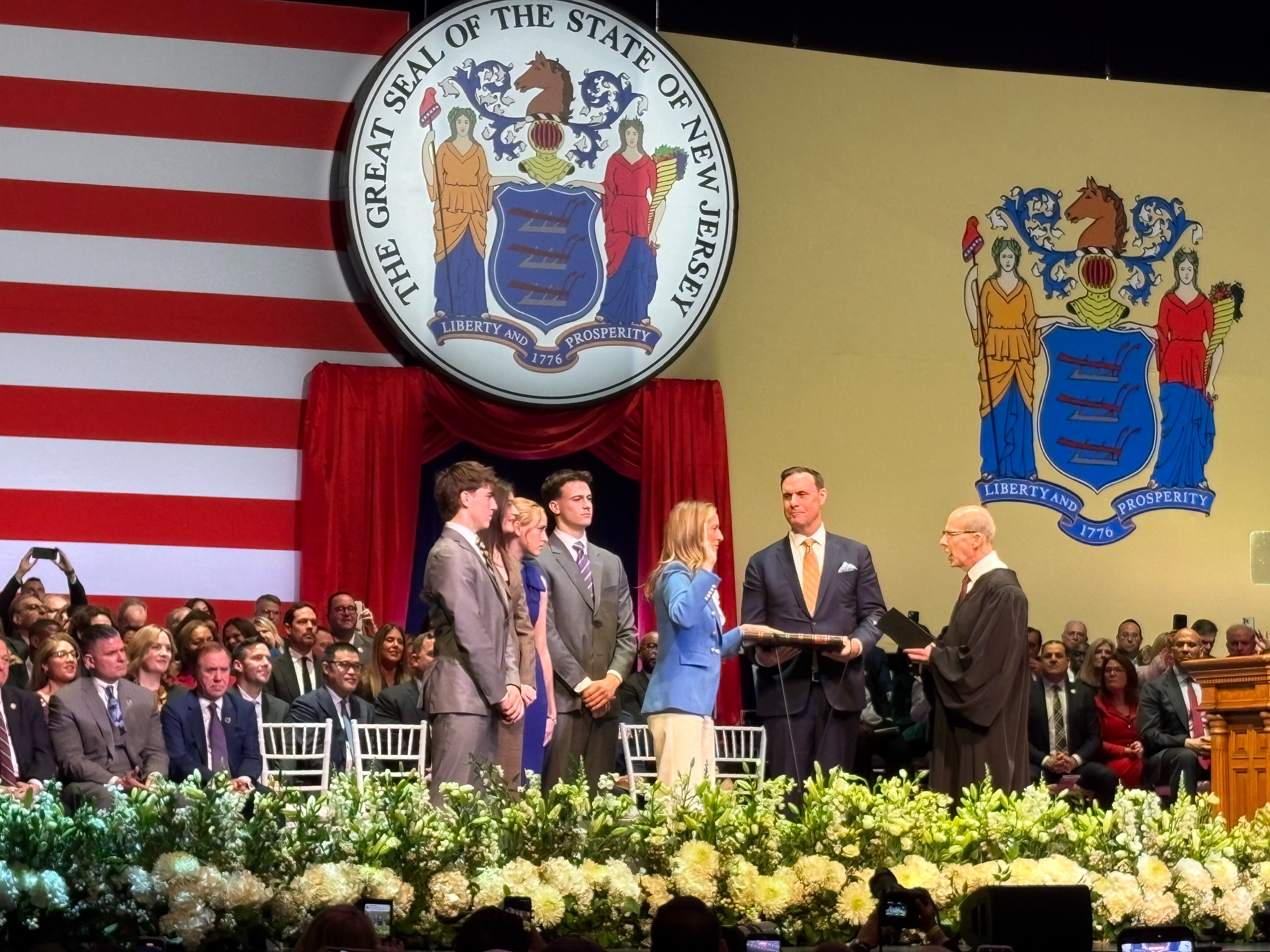 Mikie Sherrill being sworn in